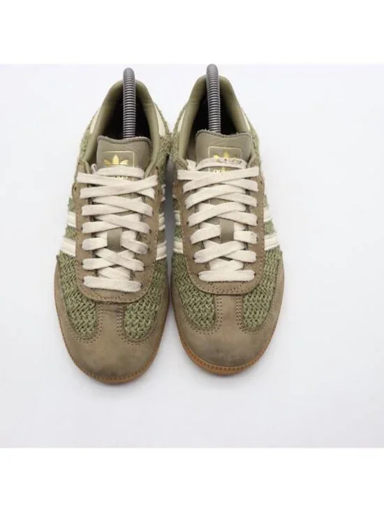 Adidas Samba OG Crochet Knit Pack Orbit Green Women's 6.5 Sneakers Shoes JR9447 - Picture 3 of 11